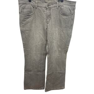 Faded Glory Size 18 Petite Boot Cut Light Gray Straight Leg Stretch Denim Jeans